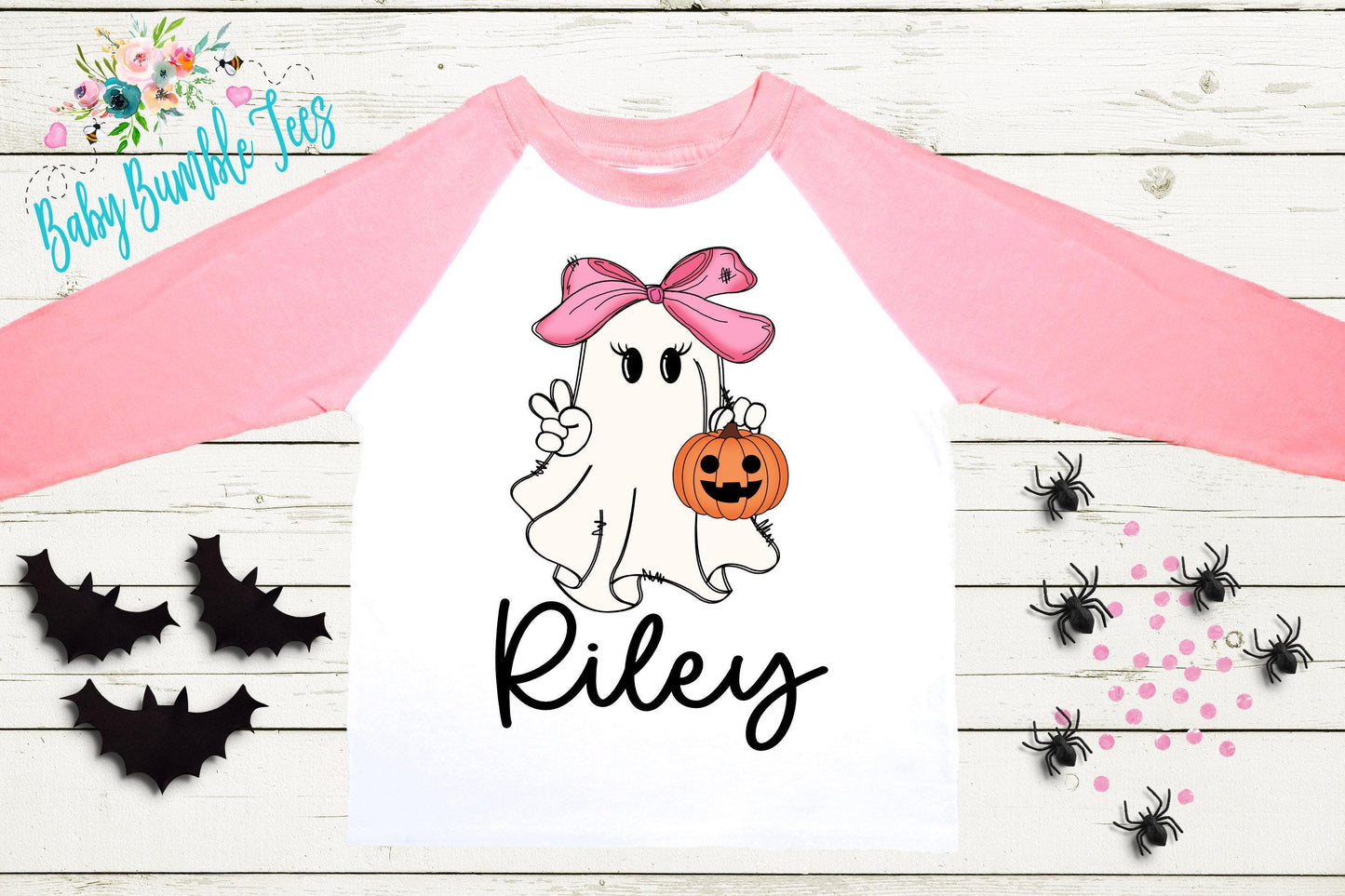 Girls Halloween Ghost Shirt - Personalized Fall Shirt