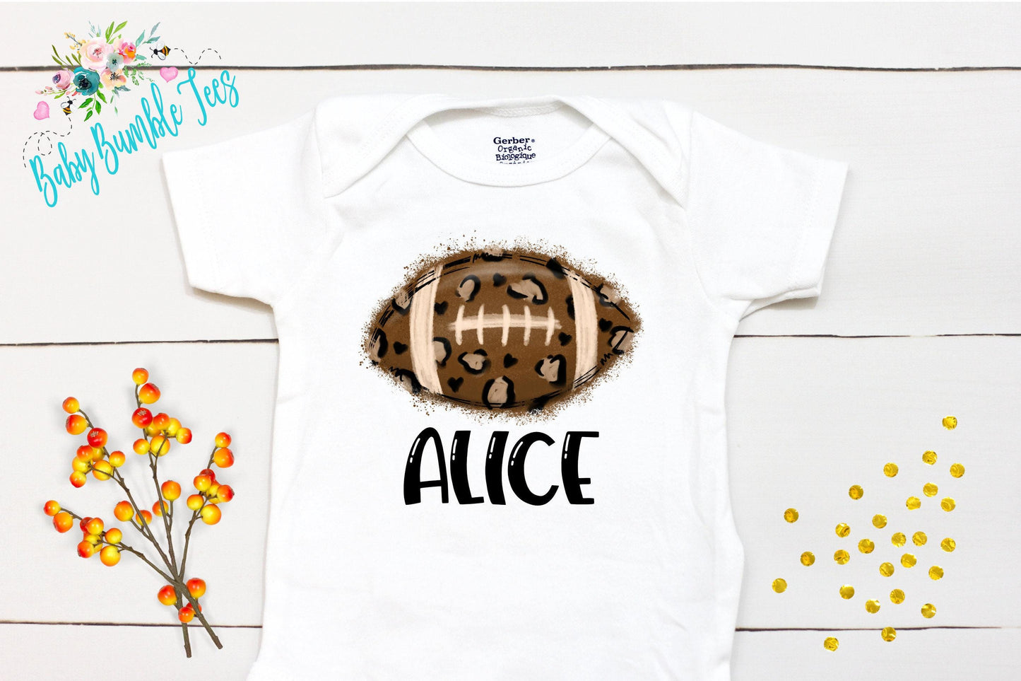 Girls Football Bodysuit – Game Day Fall & Halloween Outfit