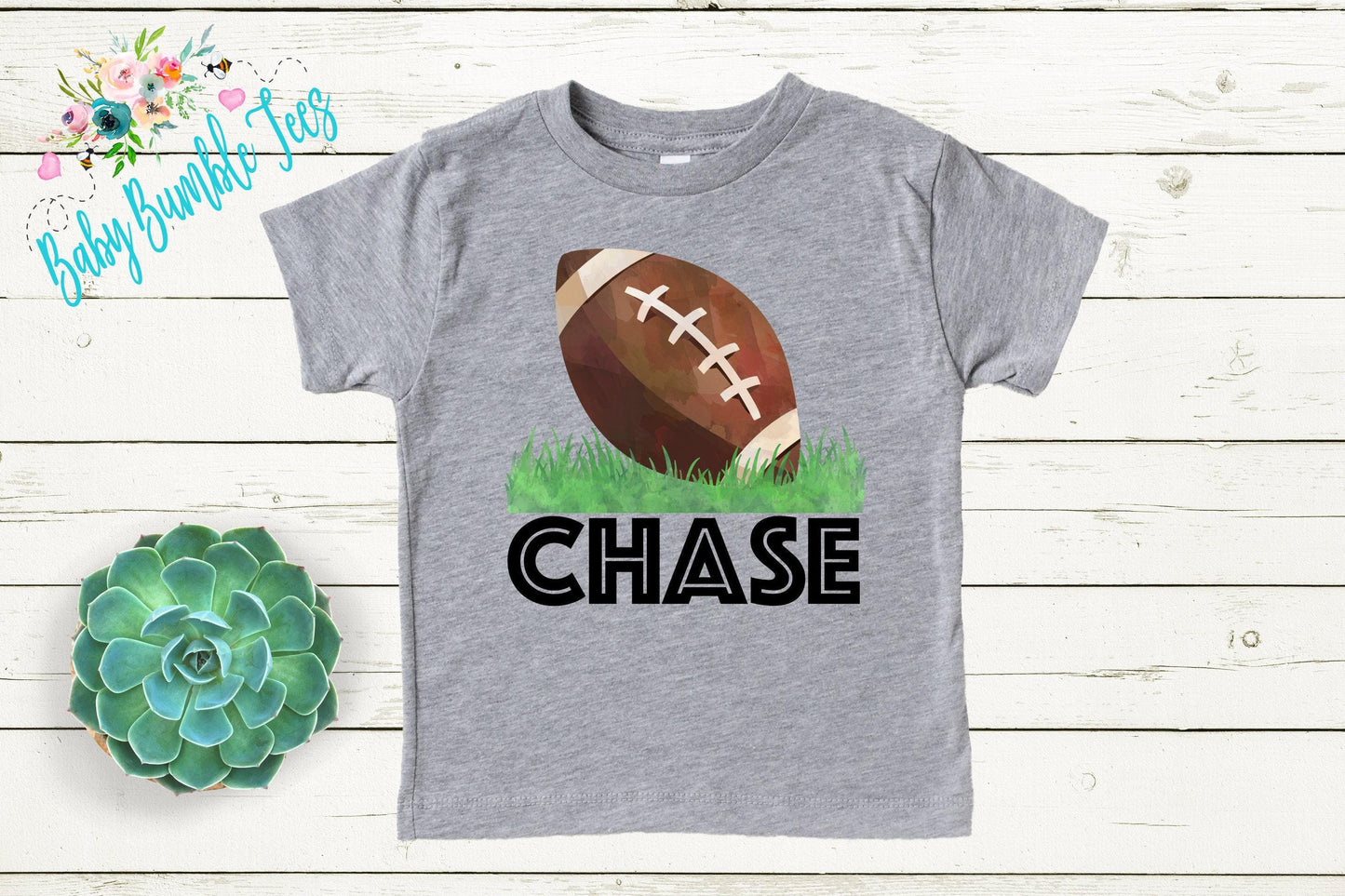Boys Fall Football Shirt - Custom Name Tee