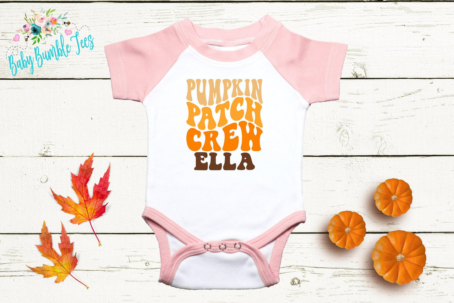 Pumpkin Patch Crew – Custom Name Fall Kids Bodysuit