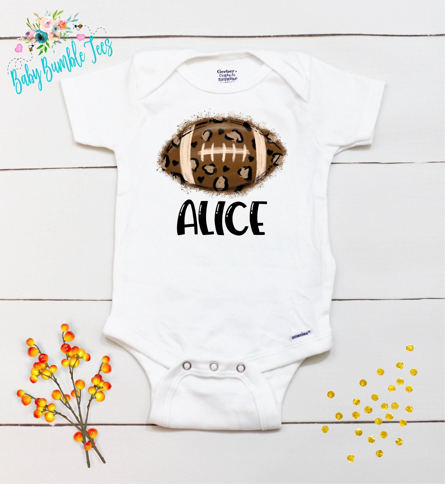 Girls Football Bodysuit – Game Day Fall & Halloween Outfit