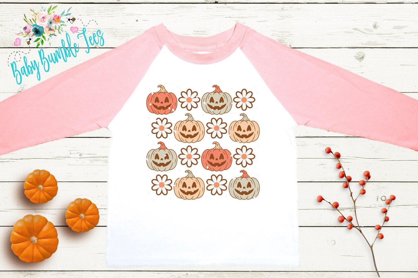 Retro Pumpkin Shirt - Kids Pumpkin Patch Shirt