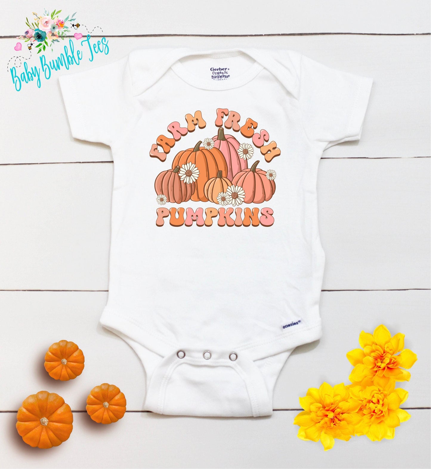 Farm Fresh Pumpkins Bodysuit - Girls Fall Outfit
