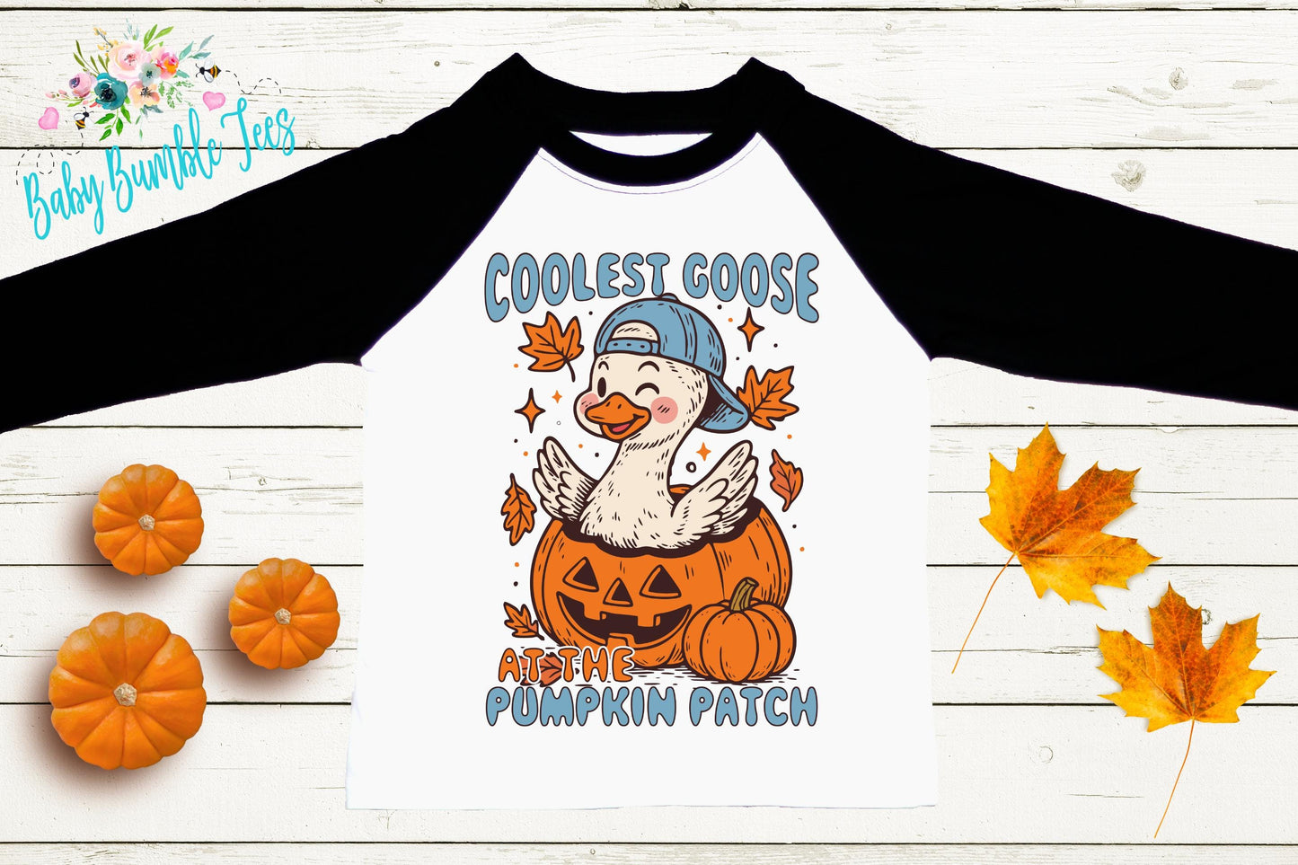 Coolest Goose At The The Patch Shirt - Boys Fall Pumpkin Patch Shirt