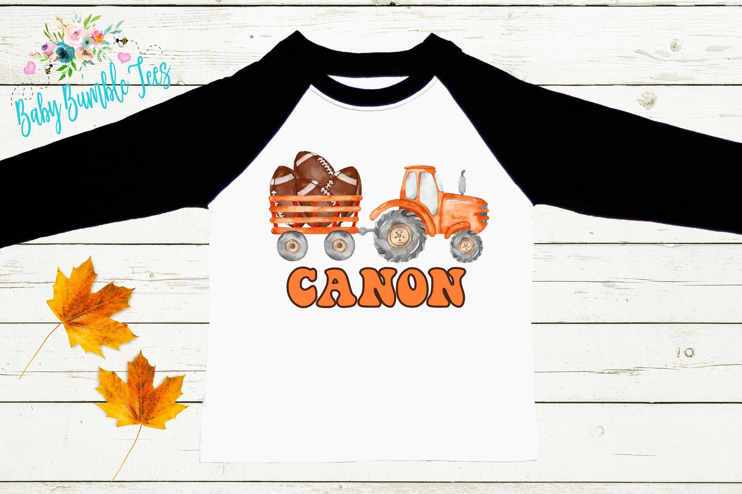 Boys Football Tractor Shirt - Personalized Name T-Shirt