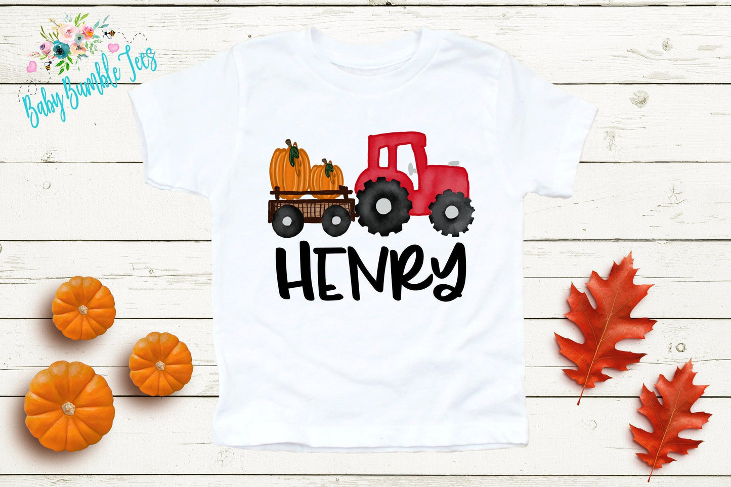 Kids Farm Pumpkin Patch Shirt - Boys Fall Tractor Shirt
