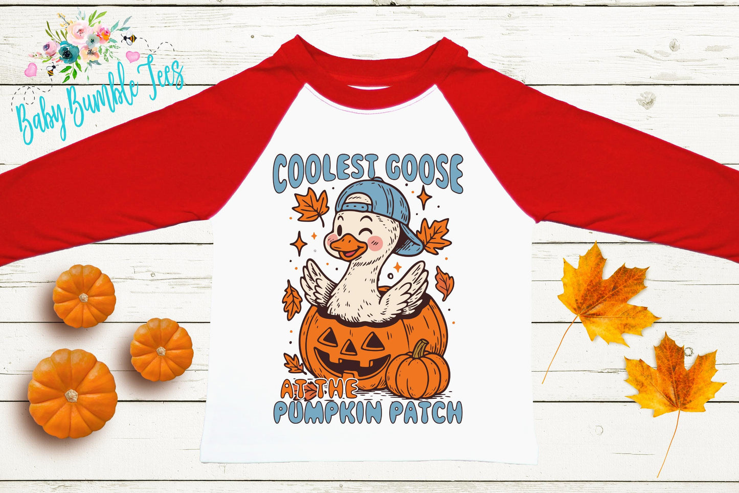 Coolest Goose At The The Patch Shirt - Boys Fall Pumpkin Patch Shirt
