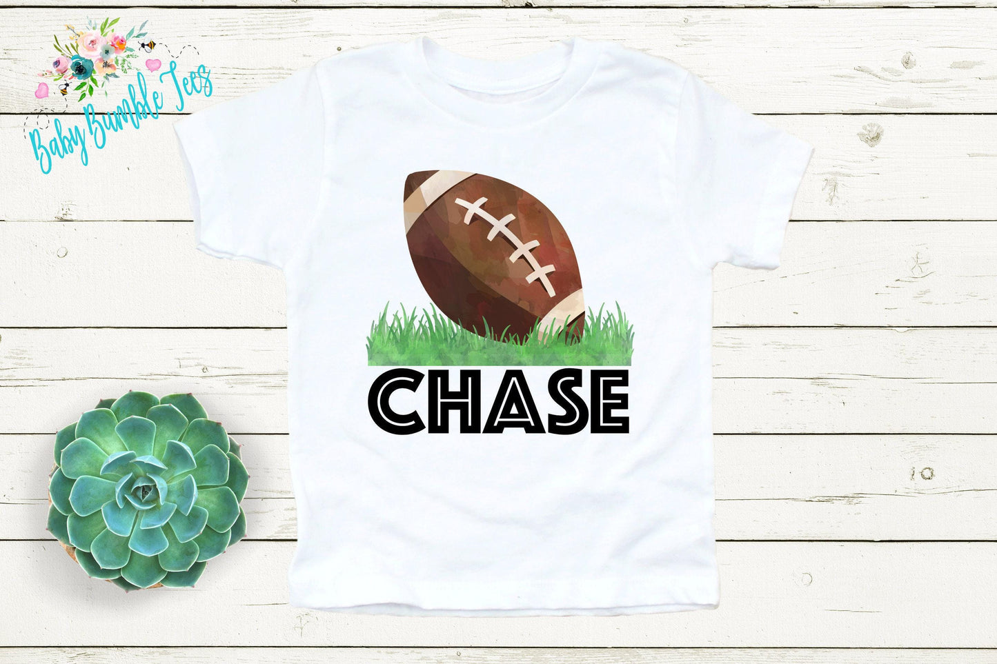 Boys Fall Football Shirt - Custom Name Tee