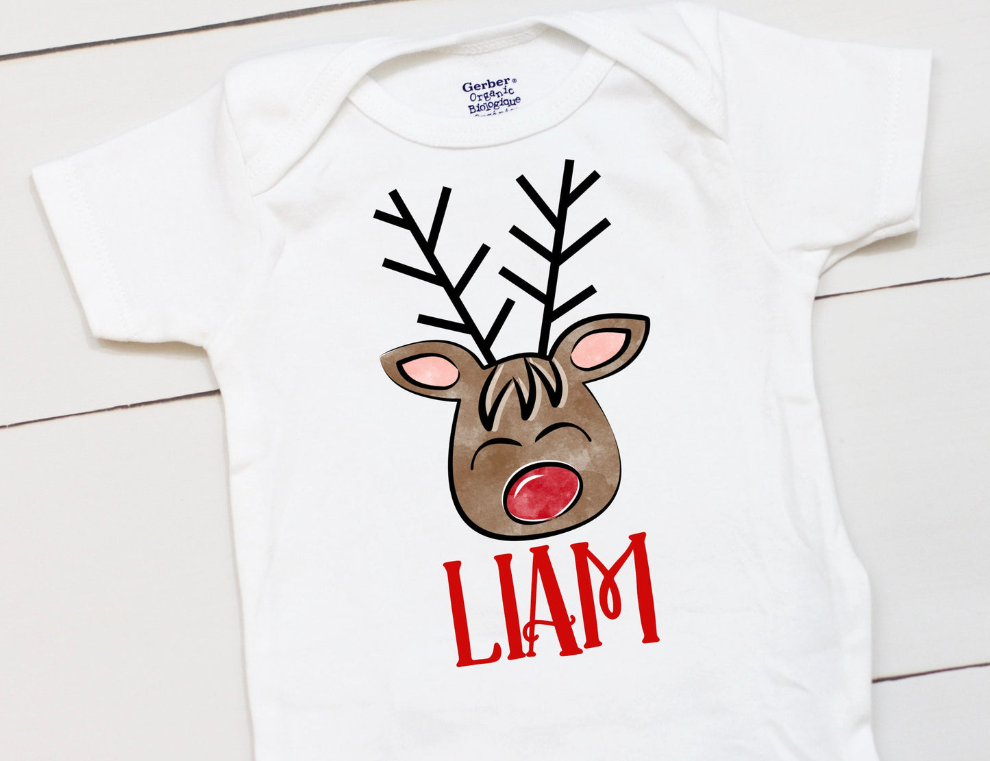 Reindeer Name // Personalized Name // Christmas // Baby Boy // Holiday // Kids Shirt // First Christmas // Reindeer // Gift