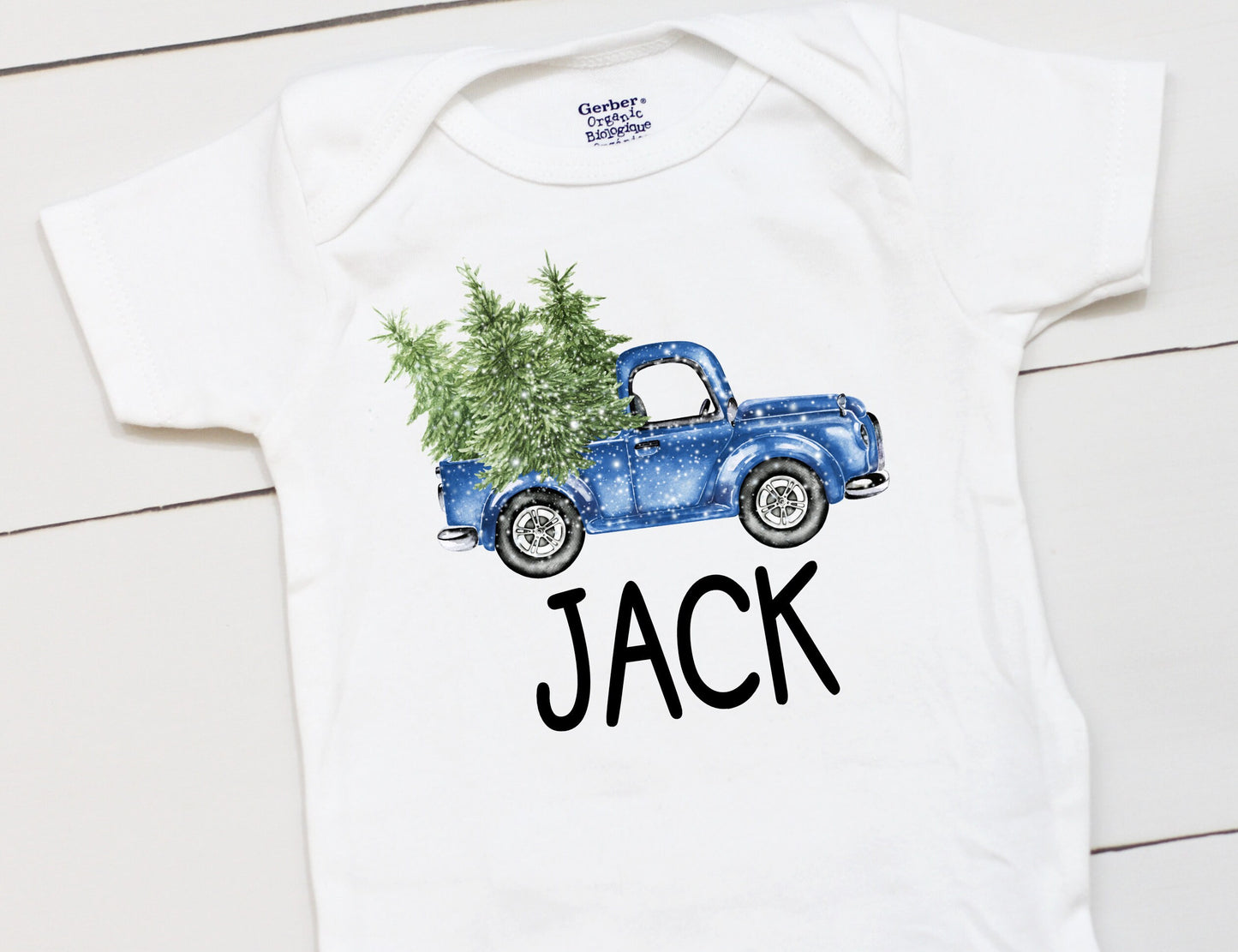 Christmas Truck // Personalized Name // Christmas // Boy // Truck // My First Christmas // Christmas tree // Toddler