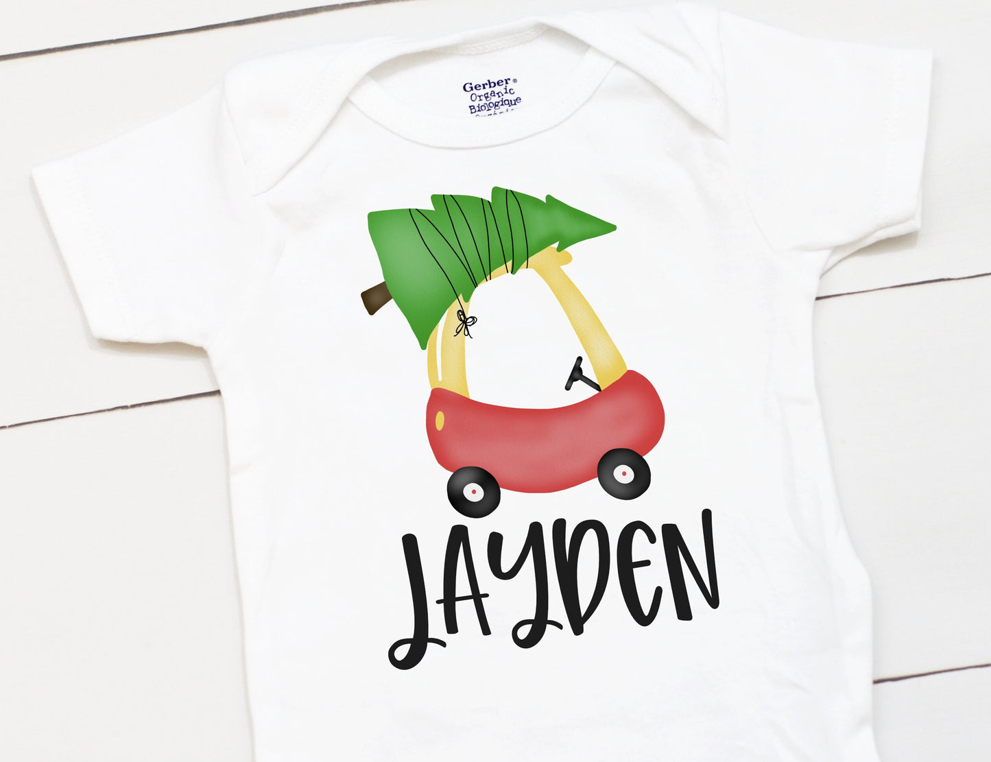 Christmas Car // Personalized Name // Christmas // Boy // Truck // My First Christmas // Christmas tree // Toddler