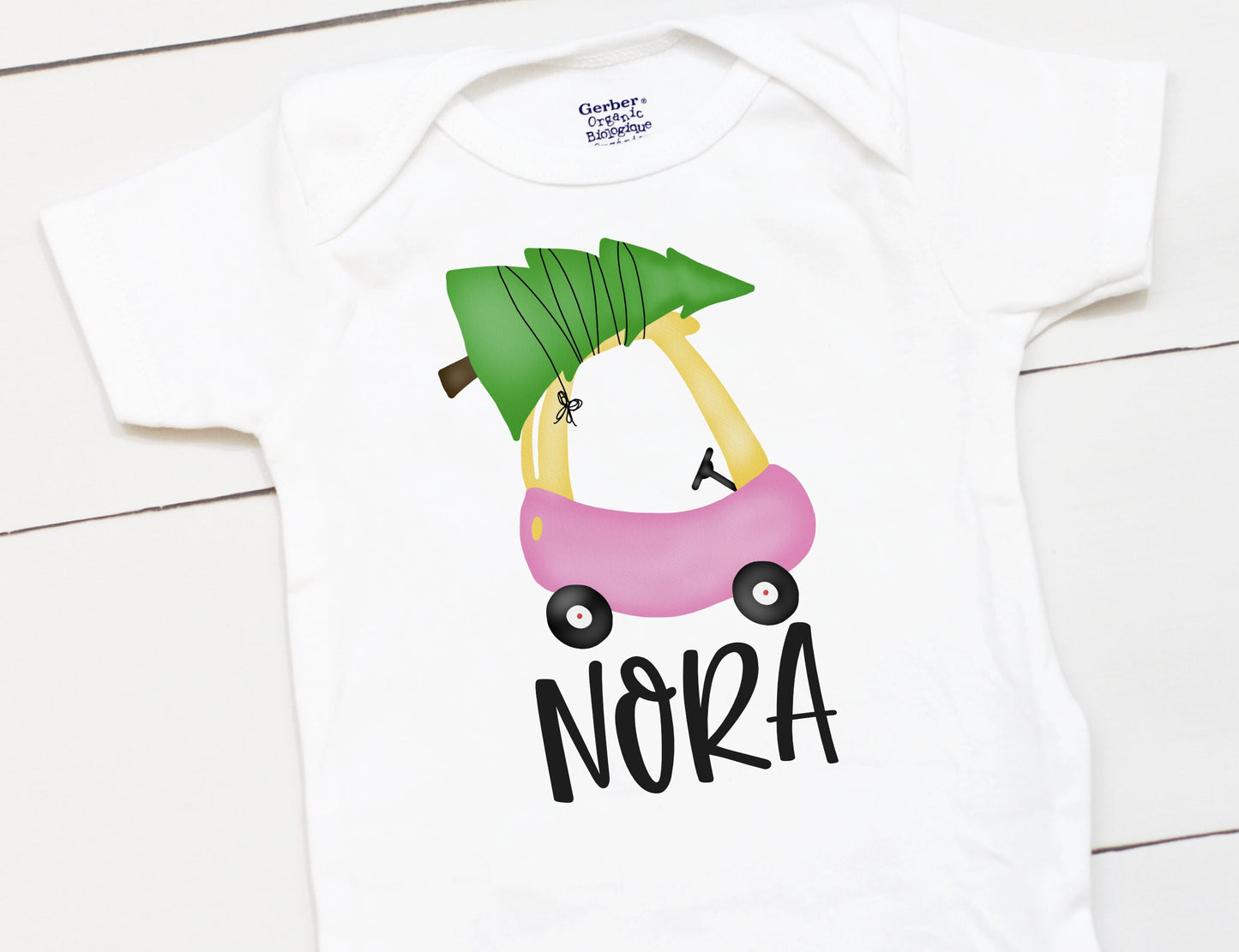 Christmas Car // Personalized Name // Christmas // Girl // Truck // My First Christmas // Christmas tree // Toddler