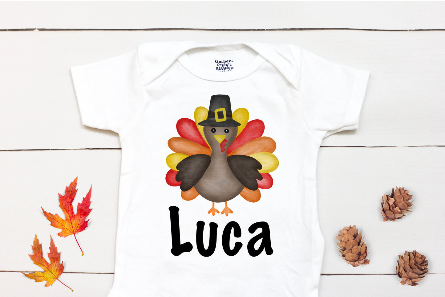 Turkey Name // Baby Boy // First Thanksgiving // Fall // Newborn // Coming home outfit // Thanksgiving Shirt // Kid Onesies® Brand