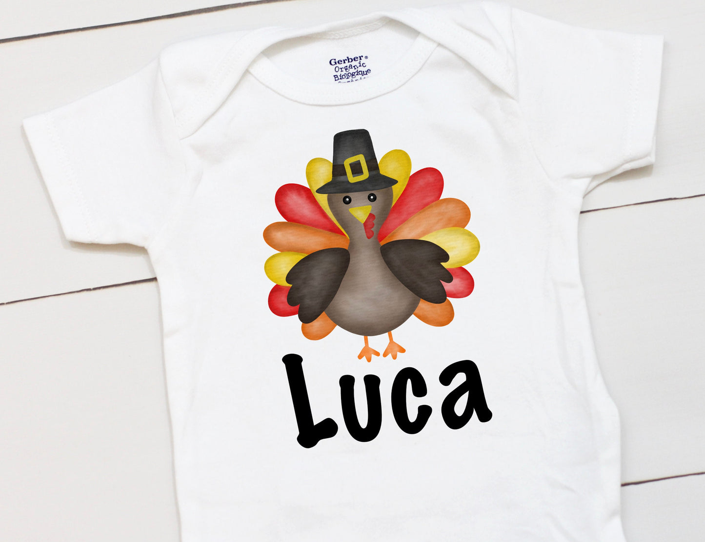 Turkey Name // Baby Boy // First Thanksgiving // Fall // Newborn // Coming home outfit // Thanksgiving Shirt // Kid Onesies® Brand