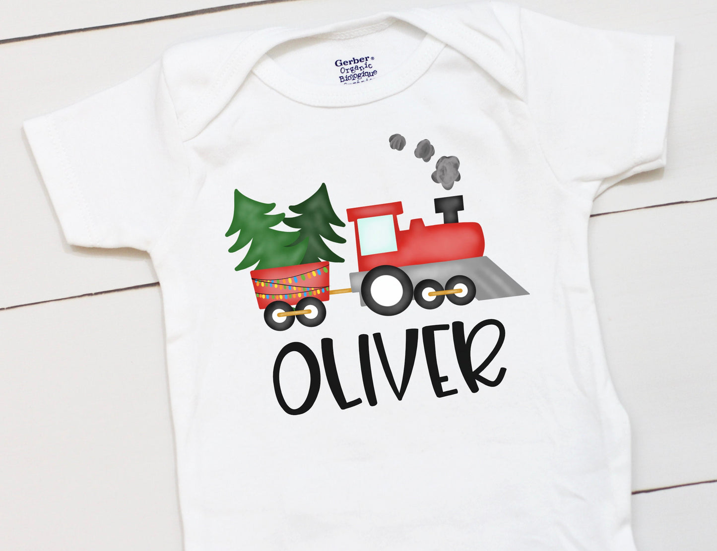 Christmas Train Bodysuit // Personalized Name // Boys Christmas Shirt // My First Christmas // Kids Christmas Shirt // Toddler // Gift