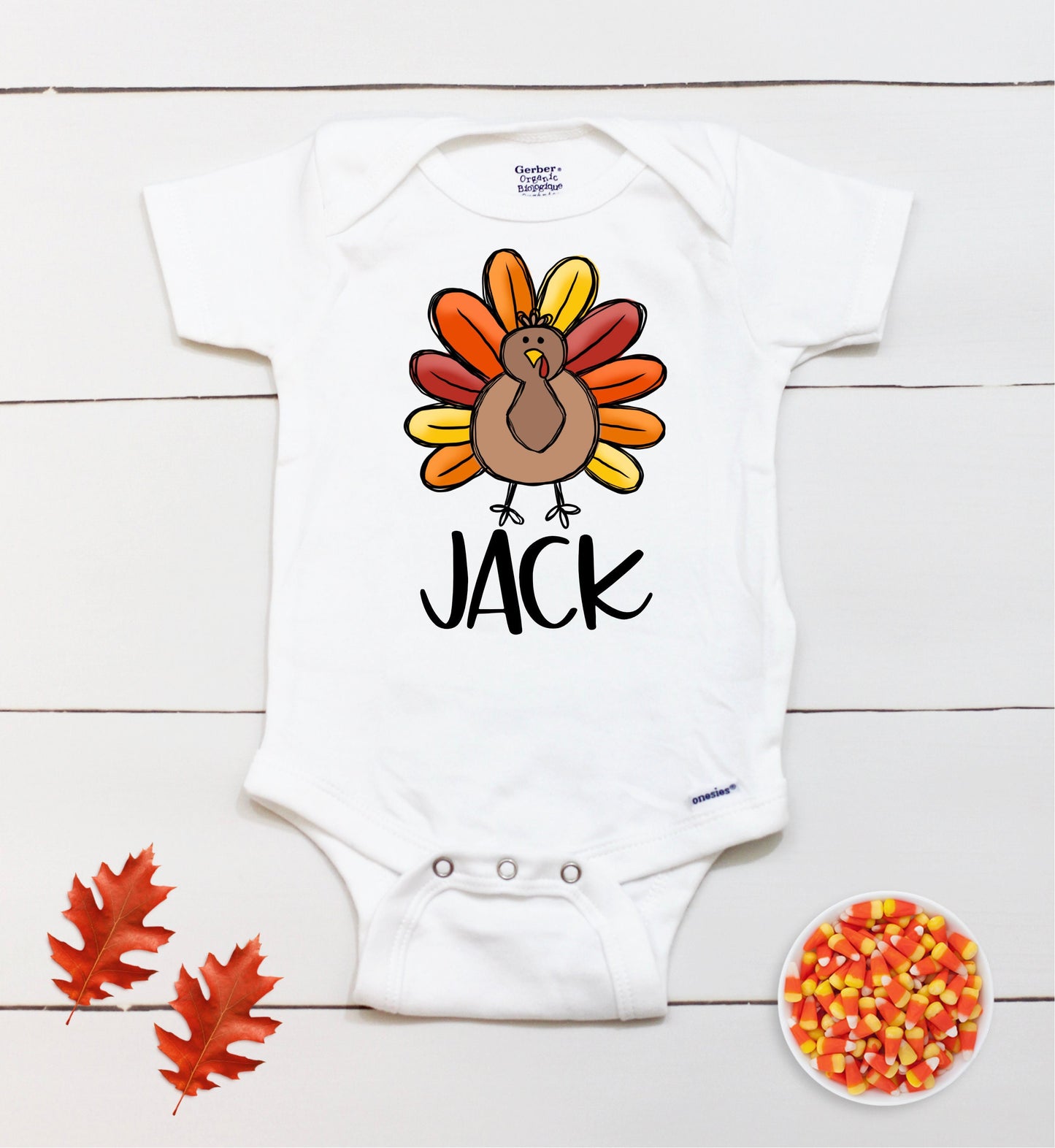 Turkey Name // Baby Boy // First Thanksgiving // Fall // Newborn // Coming home outfit // Thanksgiving Shirt // Kid Onesies® Brand
