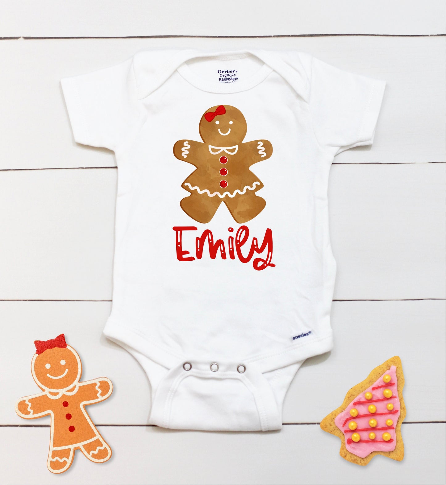 Gingerbread Girl Name // Personalized Name // Christmas // Baby Girl // Holiday // Gift // Kids Shirt // First Christmas