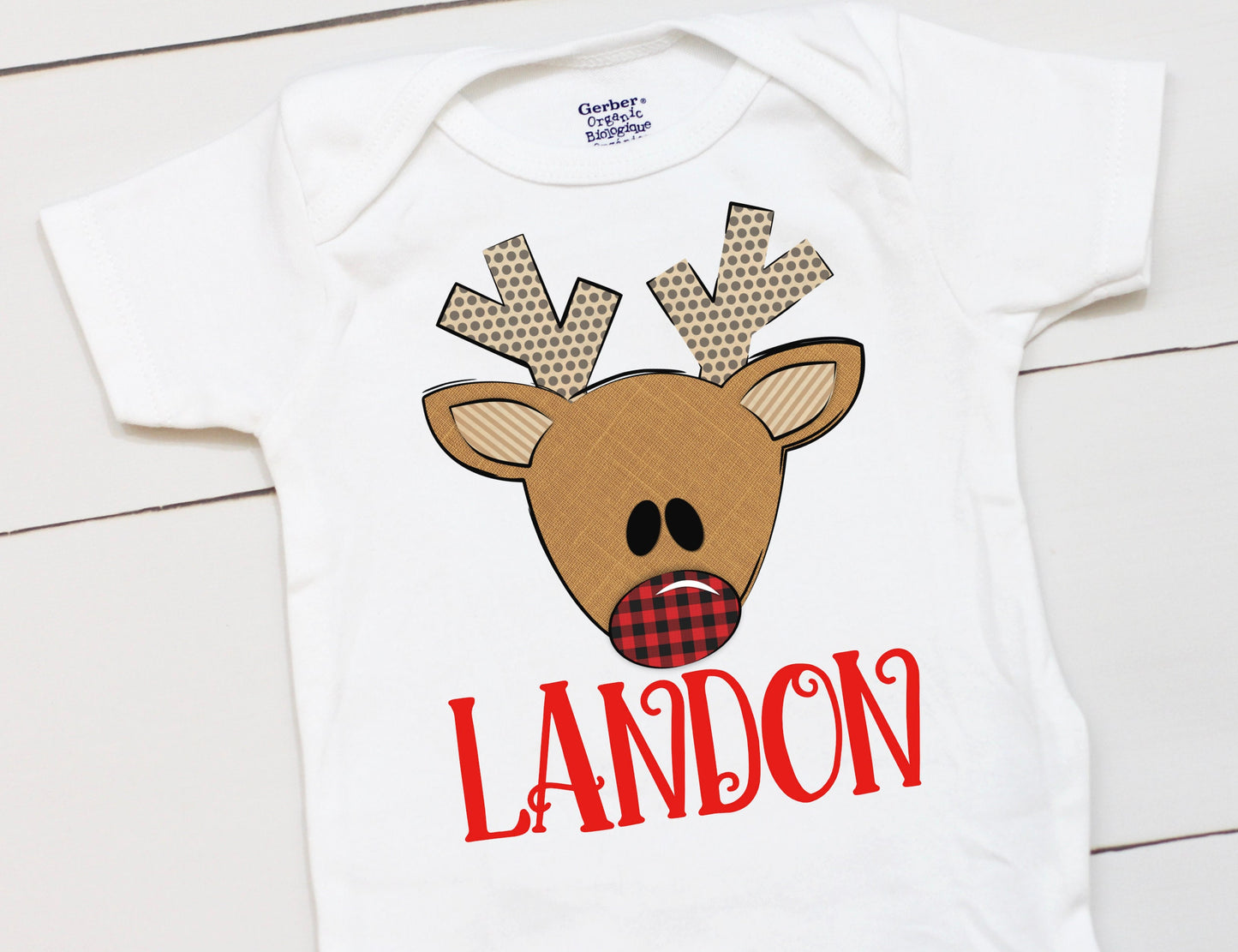Reindeer Name // Personalized Name // Christmas // Baby Boy // Holiday // Kids Shirt // First Christmas // Reindeer // Gift