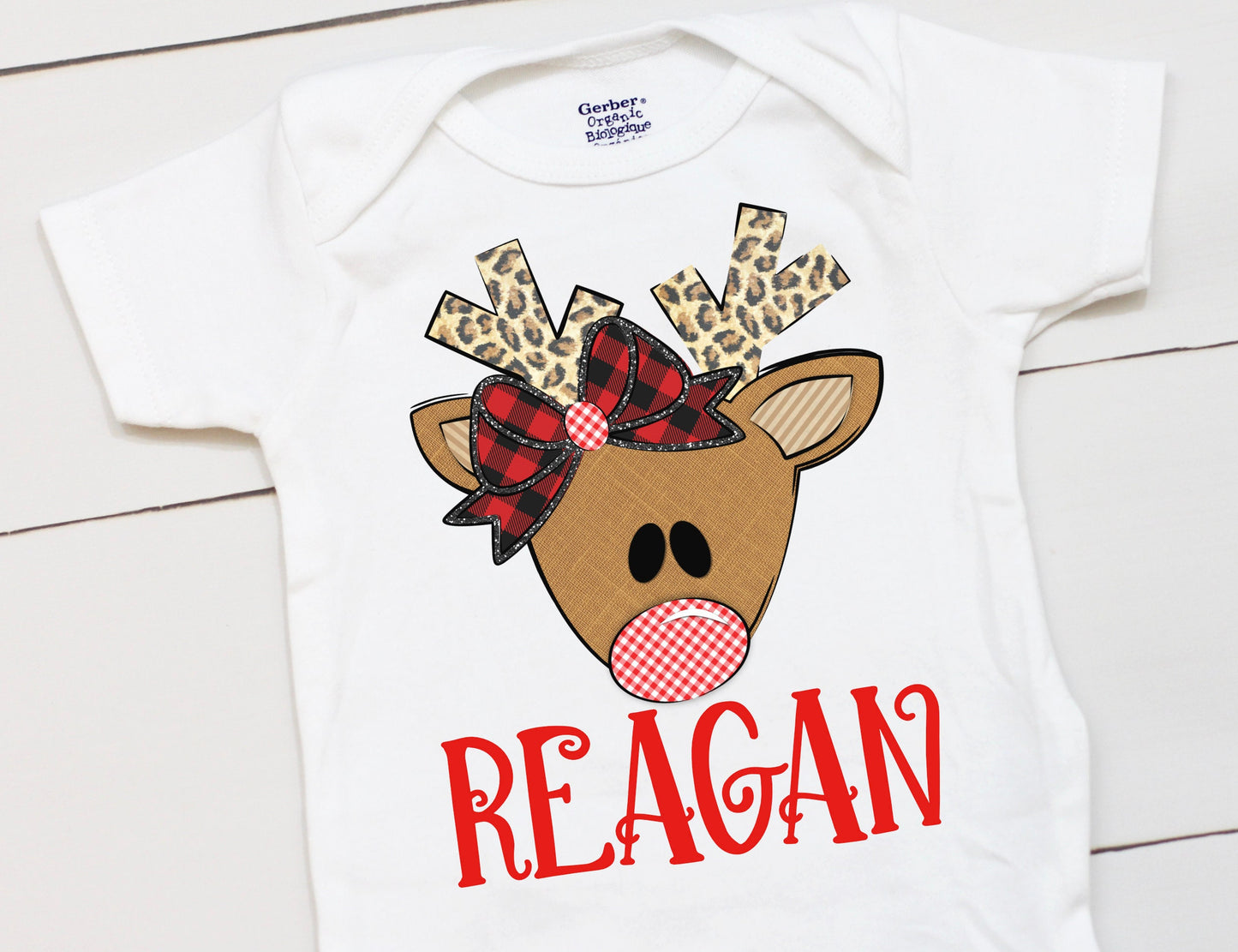 Reindeer Name // Personalized Name // Christmas // Baby Girl // Holiday // Gift // Kids Shirt // First Christmas // Reindeer