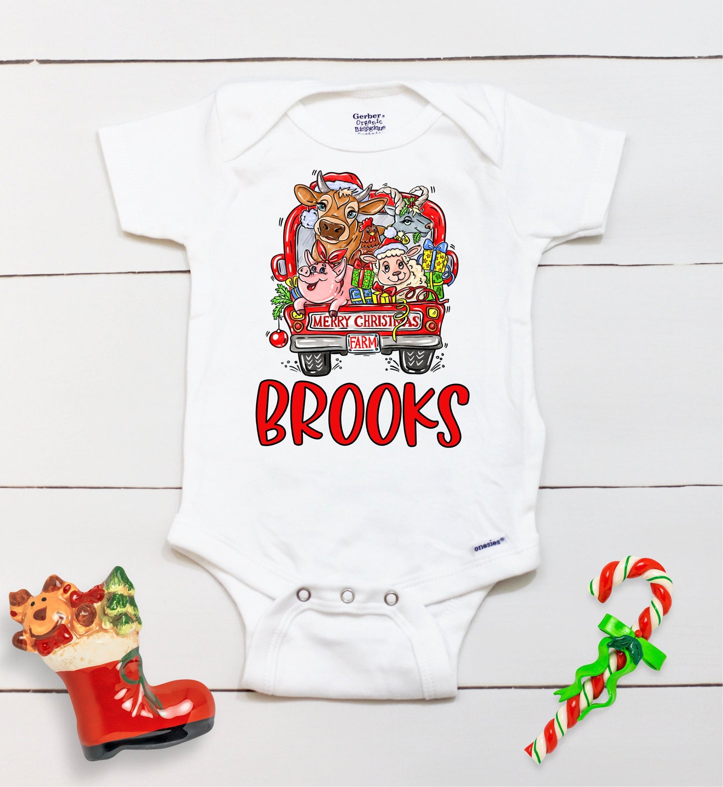 Christmas Truck // Personalized Name // Christmas // Boy // Truck // My First Christmas // Farm Truck // Toddler