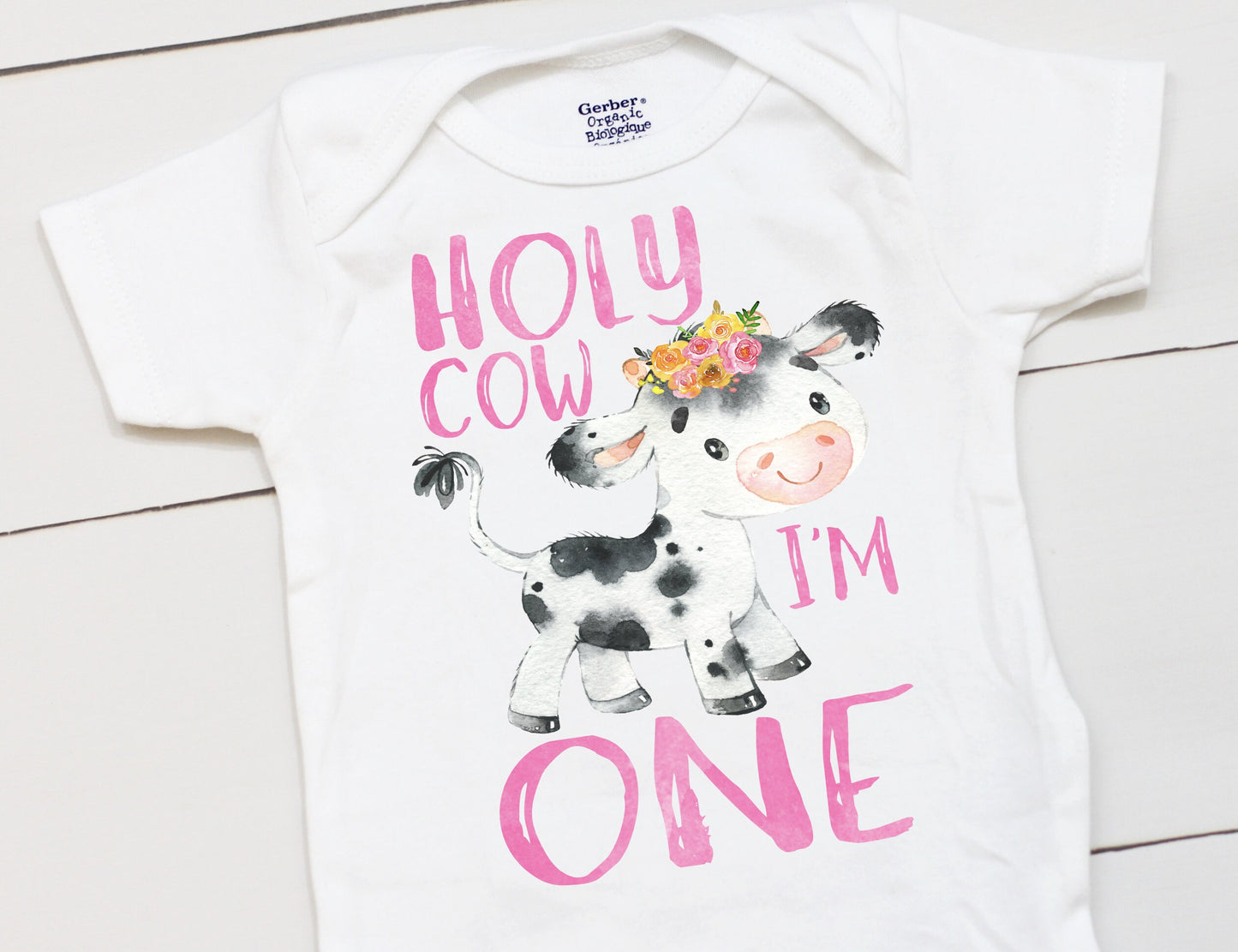 Holy Cow I'm One // First Birthday // Farm Cow // One Birthday // Birthday Girl // Cake Smash Outfit / 1st Birthday