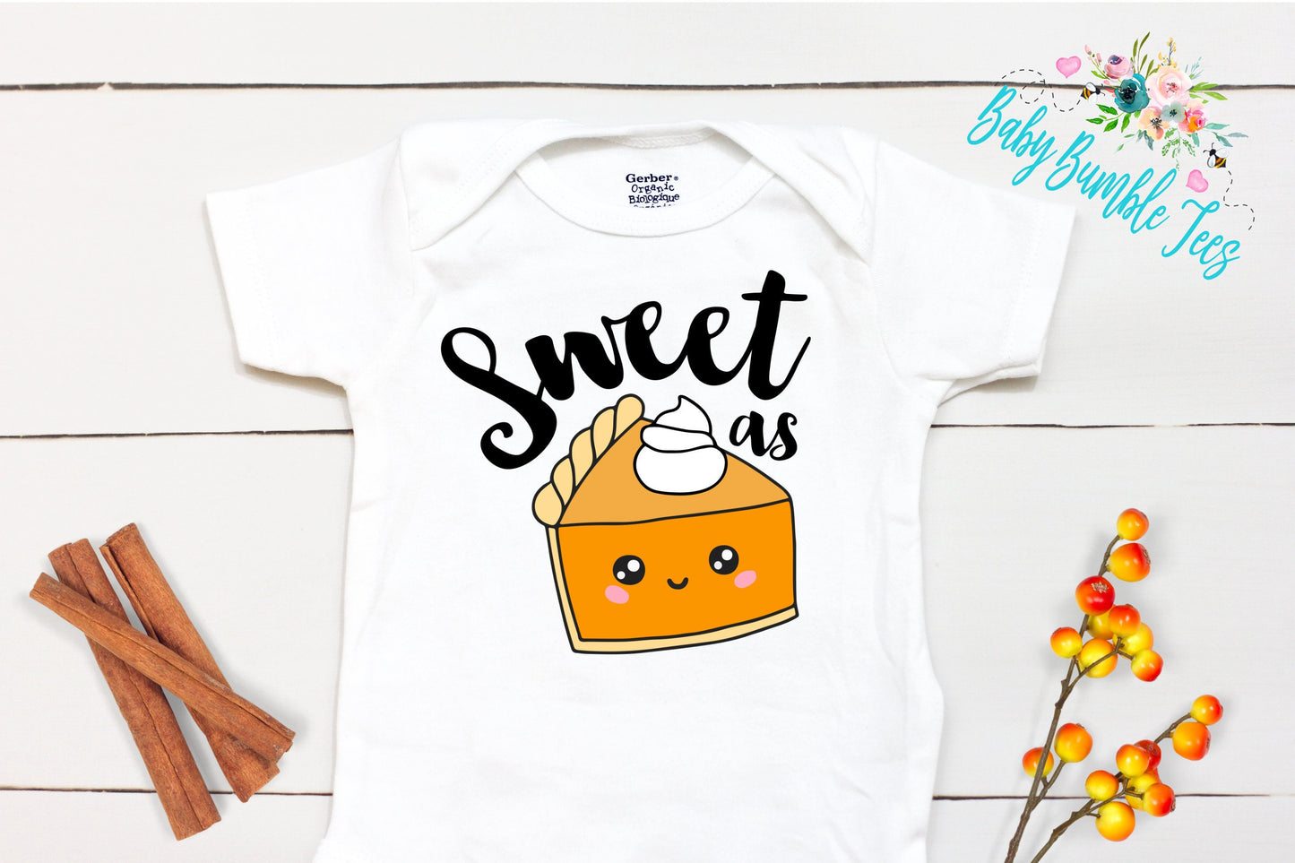 Sweet as Pie // Thanksgiving // Funny // Fall // My First Thanksgiving // Pumpkin Patch // Pumpkin Onesies® Brand
