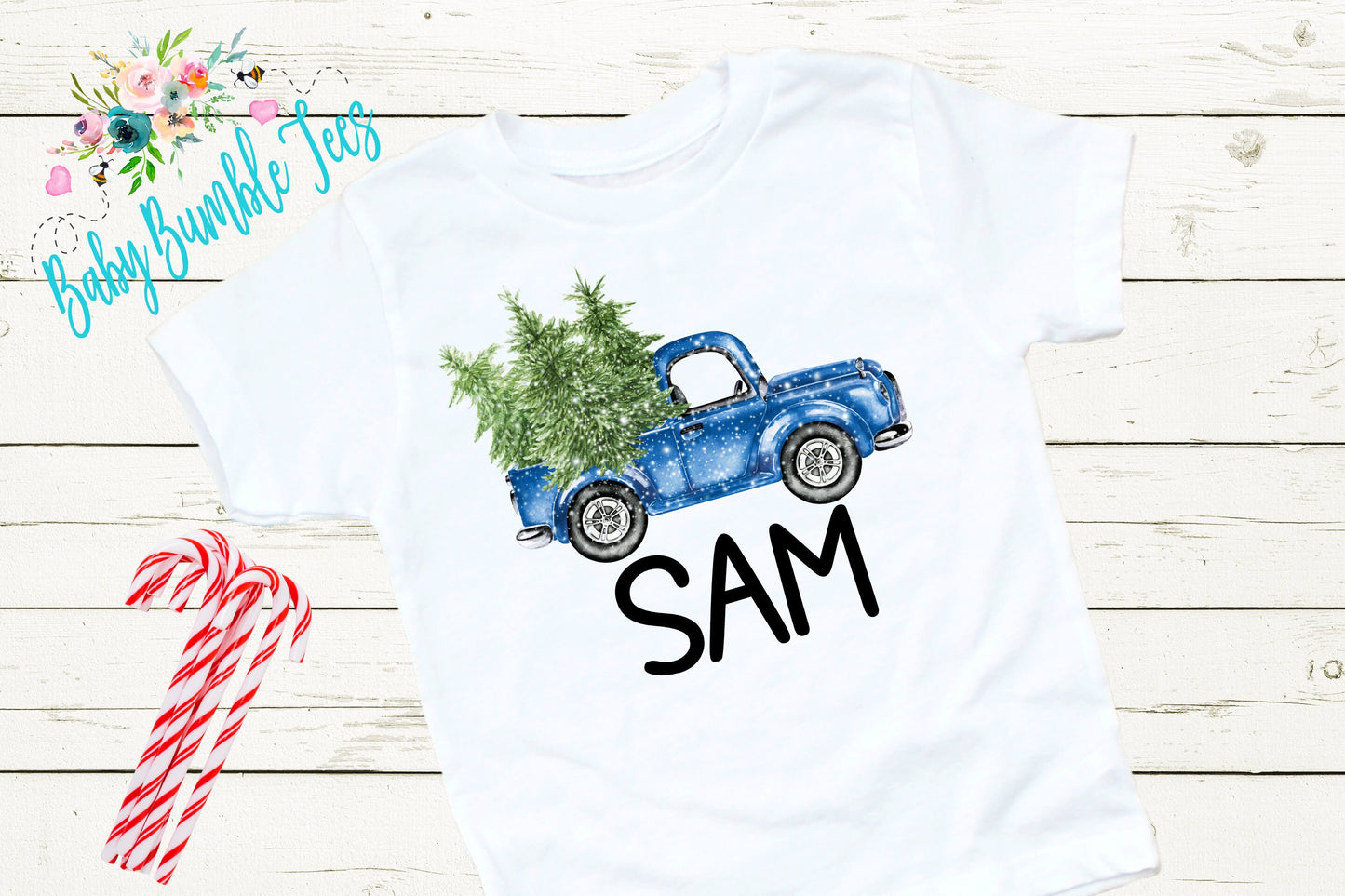 Christmas Truck Shirt // Personalized Name // Christmas // Boy T Shirt // Truck // My First Christmas // Christmas Tree // Toddler Shirt
