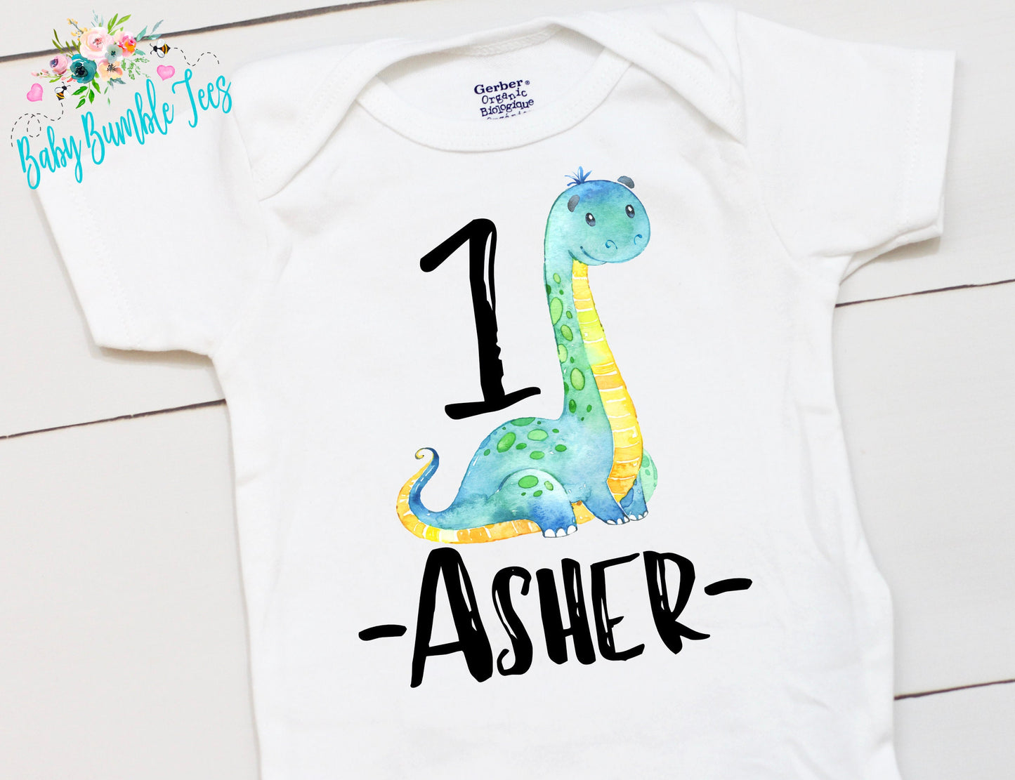 Dinosaur Birthday // Dinosaur First Birthday // Kids Birthday Shirt // Birthday Boy Name // Cake Smash // Toddler Birthday Shirt
