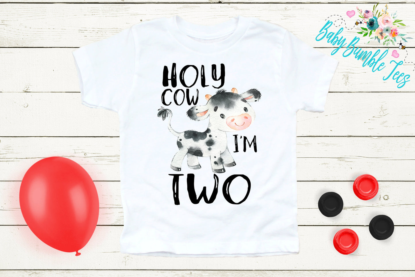 Holy Cow I'm Two // Second birthday // Two birthday shirt // Birthday Boy // Cake Smash Outfits / 2nd birthday / Toddler / Cow Farm Birthday