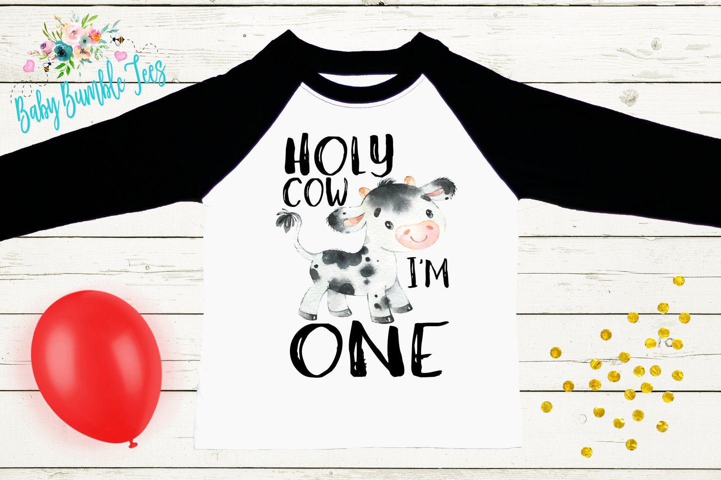 Holy Cow I'm One // First birthday // One birthday shirt // Birthday Boy // Cake Smash Outfits / 1st birthday / Toddler / Cow Farm Birthday