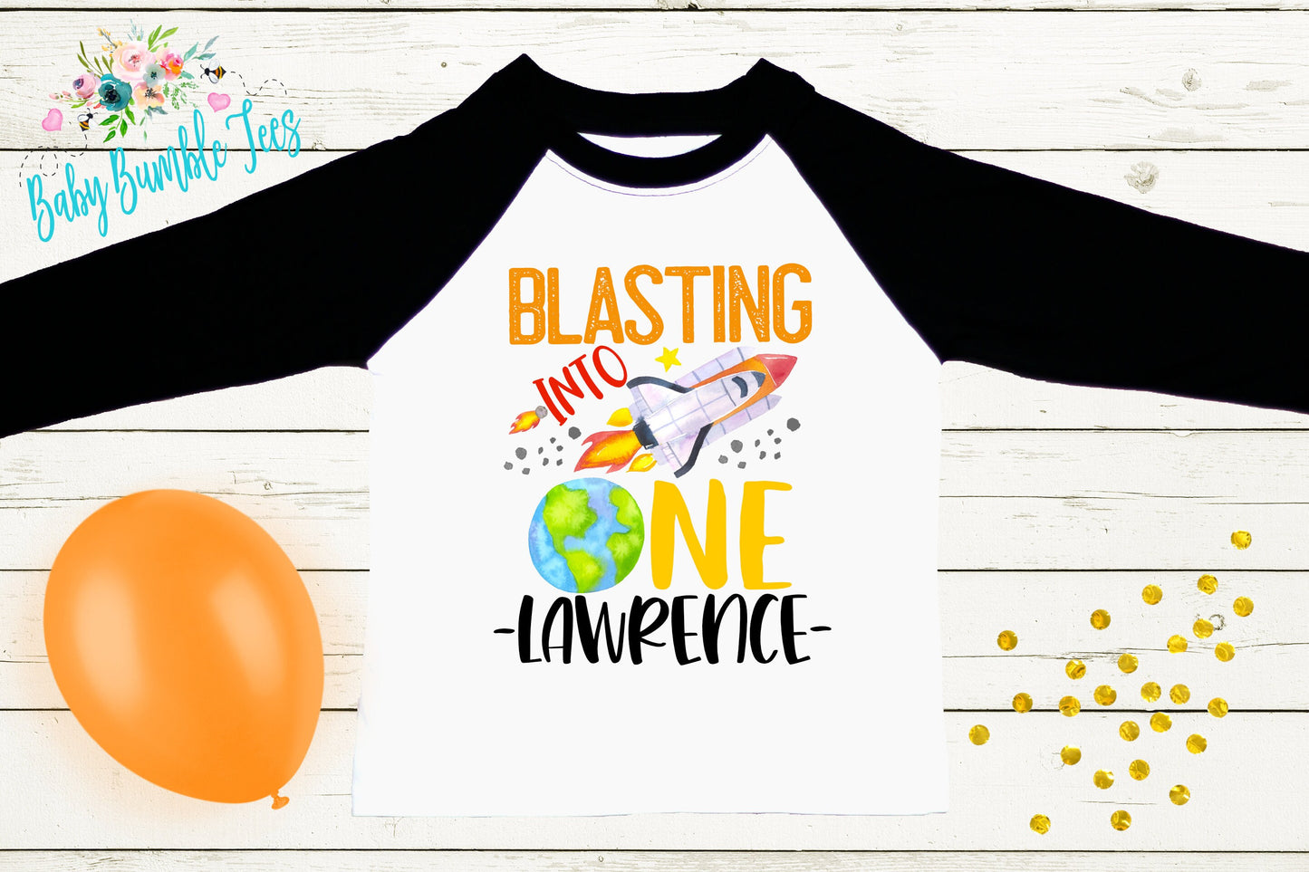 Blasting into One Shirt // First birthday // 1st Birthday shirt // Space Birthday Shirt // Kids Space Shirt // Toddler // Birthday boy