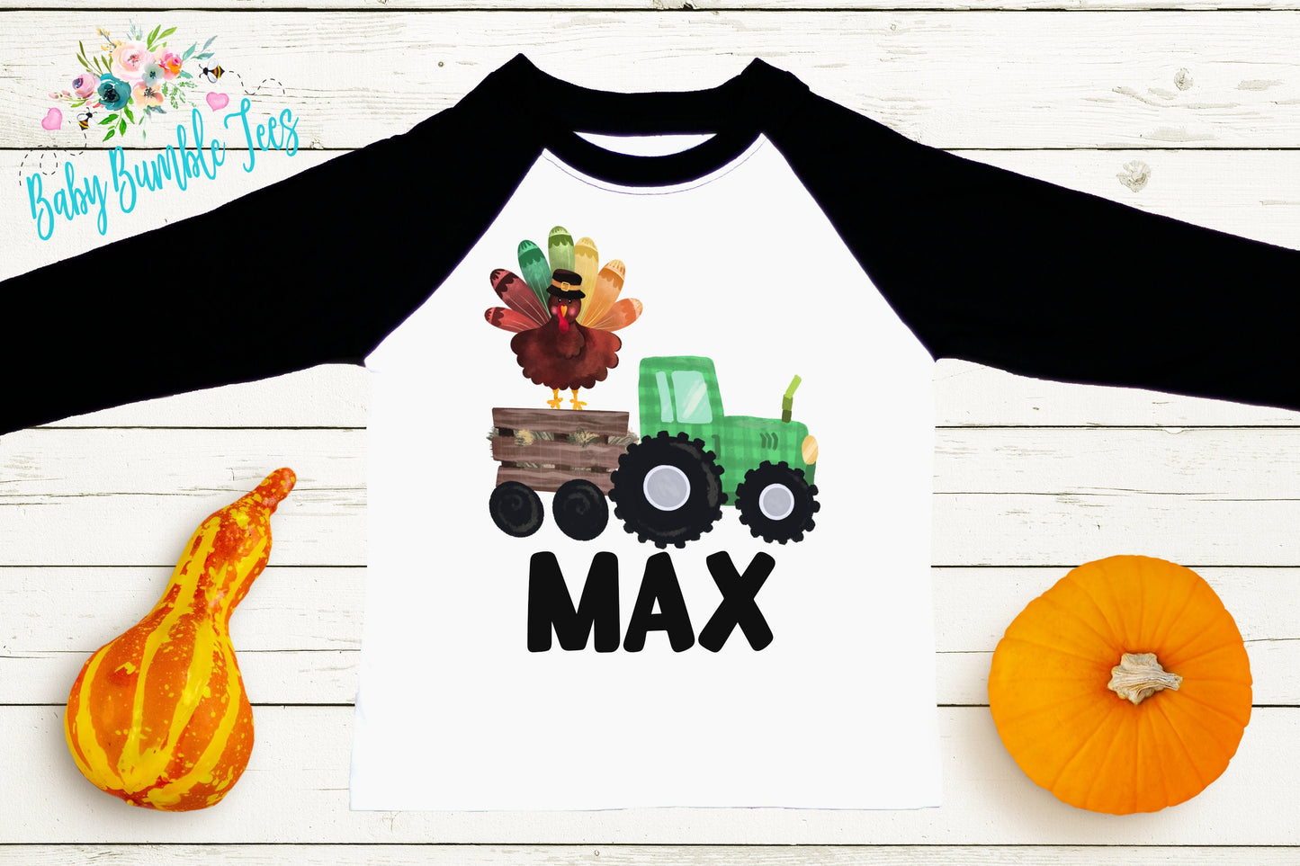 Turkey Tractor Shirt // Kids Thanksgiving Shirt // Turkey t shirt // Boys Thanksgiving Shirt // Toddler Shirt // Kids Fall Shirt // Tractor
