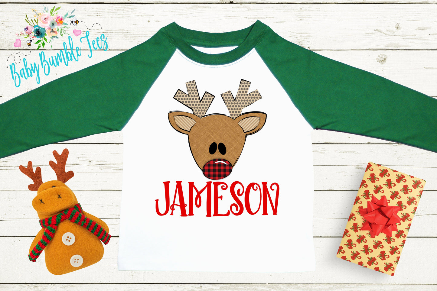 Reindeer Name Shirt // Personalized Name // Christmas // Toddler Shirt // Holiday // Kids Shirt // Gift // First Christmas // Reindeer