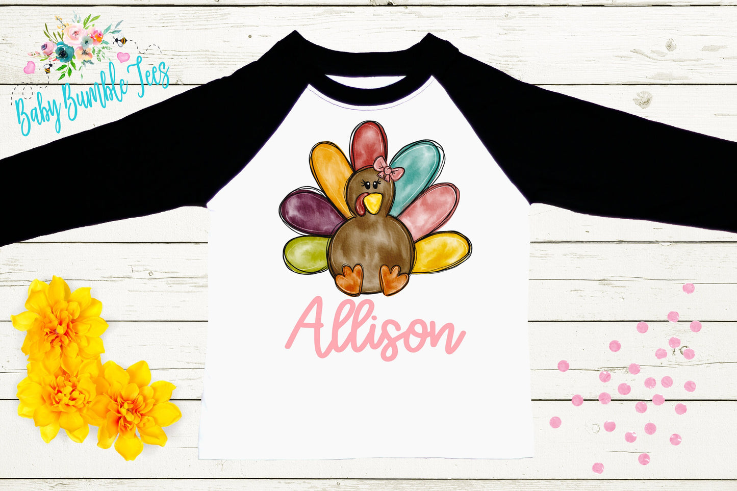 Girl Turkey Shirt // Kids Thanksgiving Shirt // Turkey shirt // Girls Thanksgiving Shirt // Toddler Shirt // Fall Kids Shirt // Thanksgiving