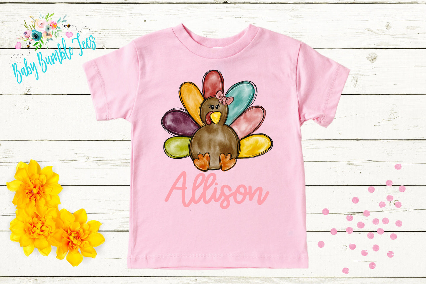 Girl Turkey Shirt // Kids Thanksgiving Shirt // Turkey shirt // Girls Thanksgiving Shirt // Toddler Shirt // Fall Kids Shirt // Thanksgiving