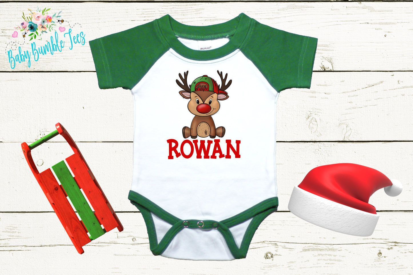 Reindeer Name // Personalized Name // Christmas // Baby Boy // Holiday // Kids Shirt // First Christmas // Reindeer // Gift