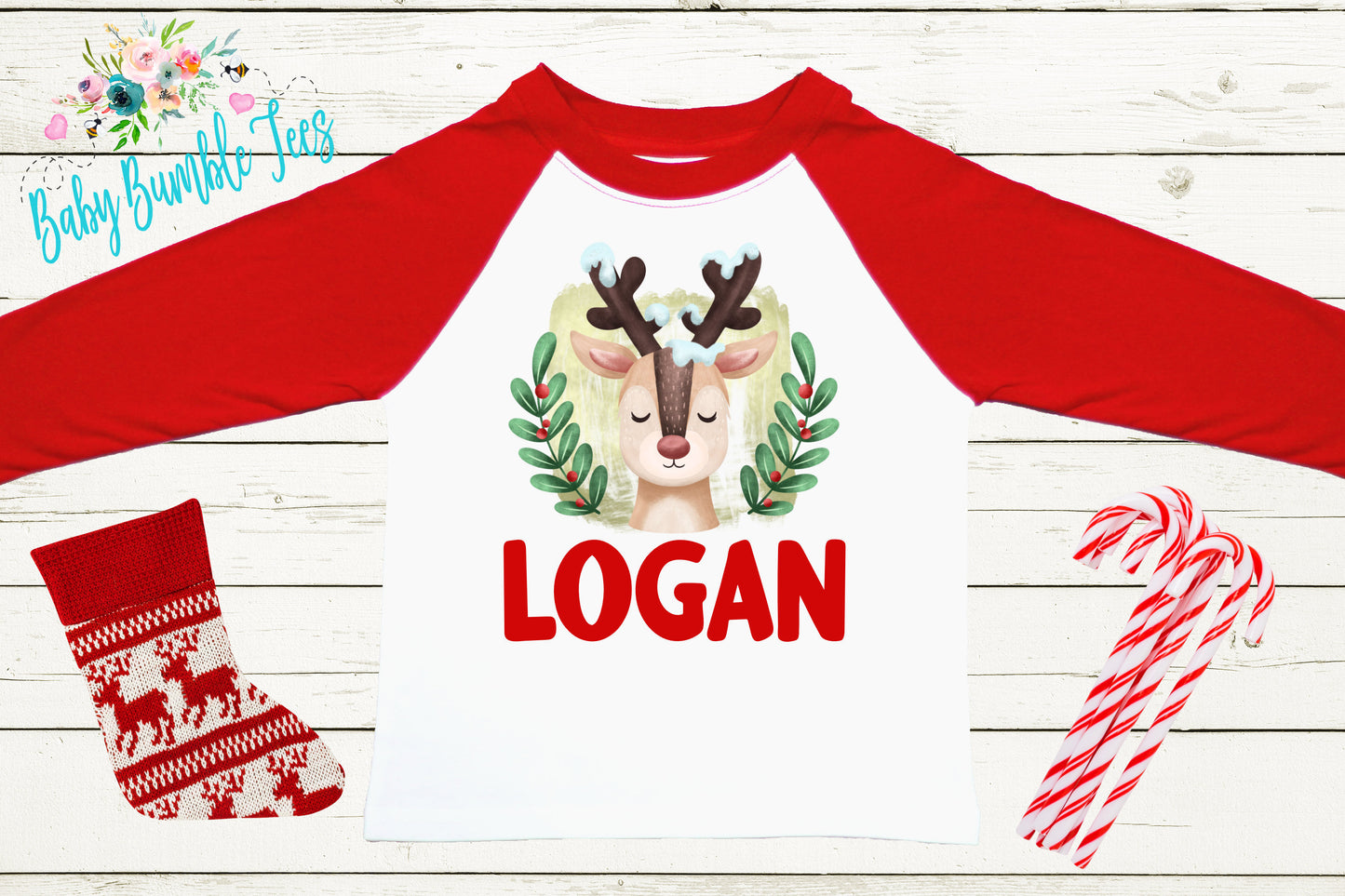 Boys Reindeer Shirt // Kids Christmas Shirt // Personalized Name // Toddler Christmas Shirt // Holiday Shirt // Reindeer Shirt // Gift