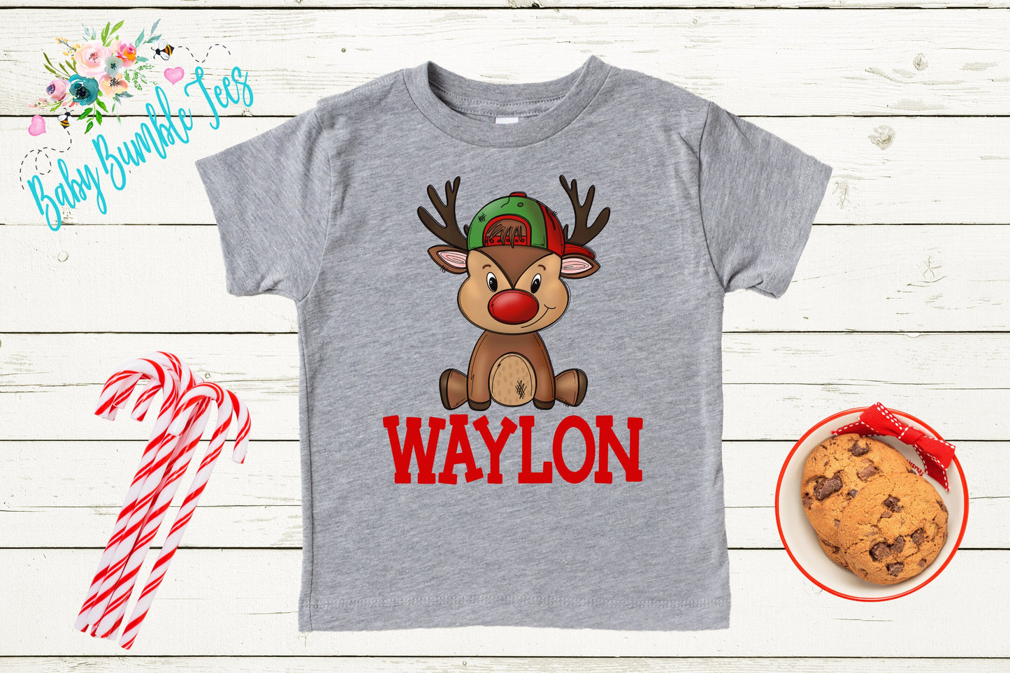 Boys Reindeer Shirt // Kids Christmas Shirt // Personalized Name // Toddler Christmas Shirt // Holiday Shirt // Reindeer Shirt // Gift