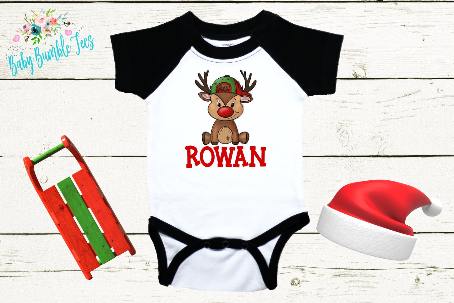 Reindeer Name // Personalized Name // Christmas // Baby Boy // Holiday // Kids Shirt // First Christmas // Reindeer // Gift