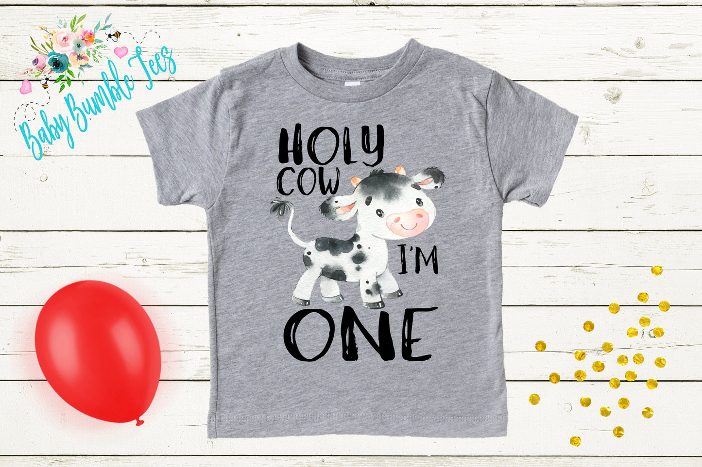 Holy Cow I'm One // First birthday // One birthday shirt // Birthday Boy // Cake Smash Outfits / 1st birthday / Toddler / Cow Farm Birthday