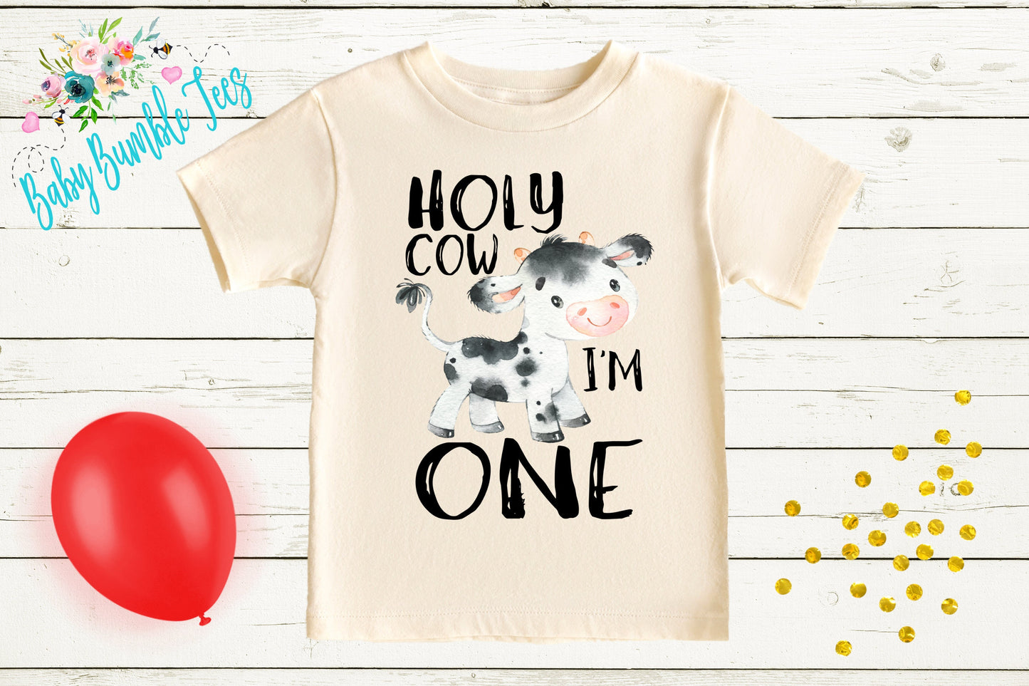 Holy Cow I'm One // First birthday // One birthday shirt // Birthday Boy // Cake Smash Outfits / 1st birthday / Toddler / Cow Farm Birthday