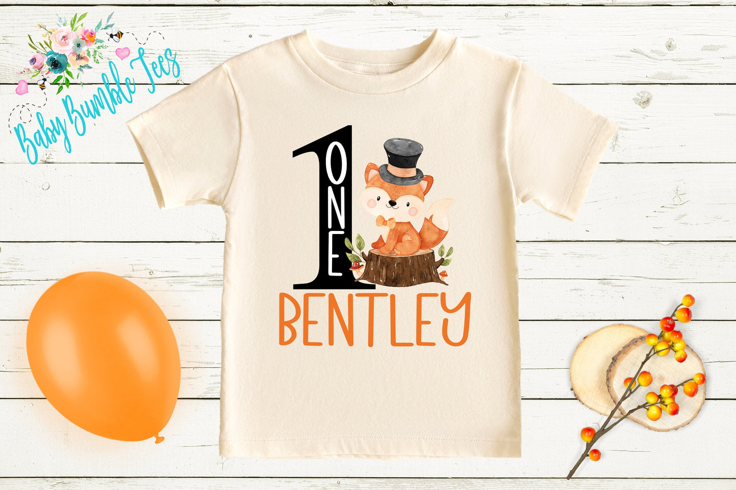 Woodland Birthday Shirt // Boy Birthday Shirt // 1st Birthday Shirt // Birthday Boy / First Birthday / Woodland Animals / Boy Birthday Fox