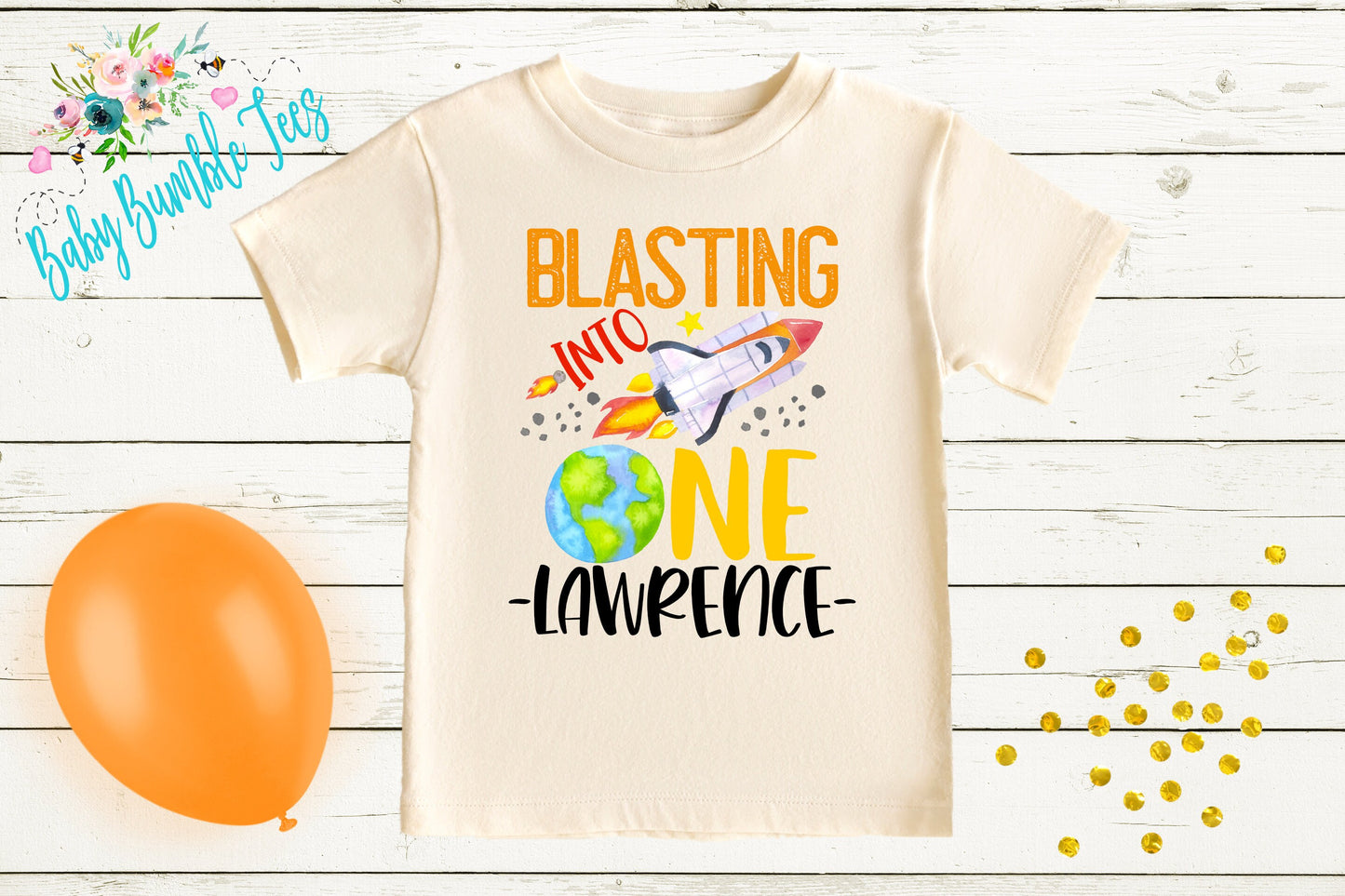 Blasting into One Shirt // First birthday // 1st Birthday shirt // Space Birthday Shirt // Kids Space Shirt // Toddler // Birthday boy