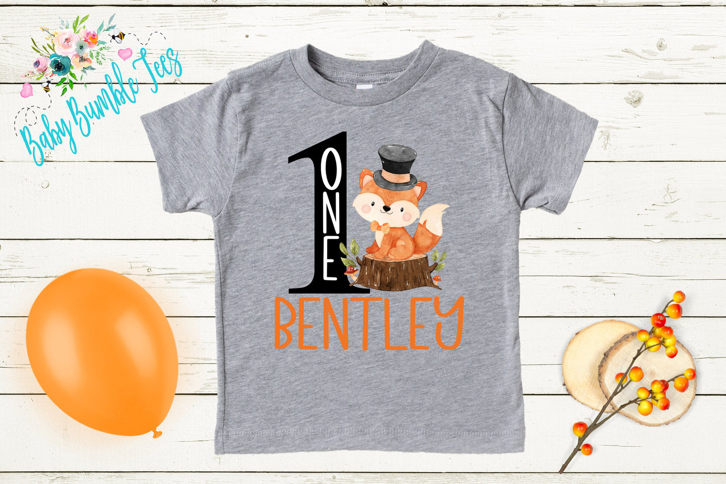 Woodland Birthday Shirt // Boy Birthday Shirt // 1st Birthday Shirt // Birthday Boy / First Birthday / Woodland Animals / Boy Birthday Fox