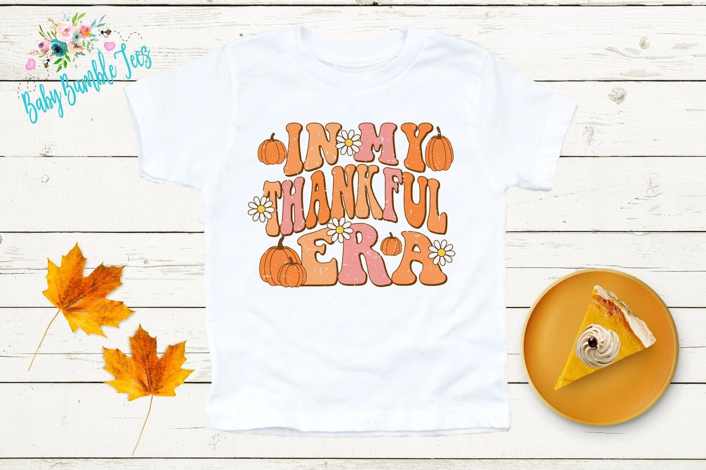 In My Thankful Era Kids Shirt, Girls Thanksgiving T-shirt, Toddler Fall Tee, Pumpkin Patch Outfit, Retro Kids Fall Shirt, Funny Groovy Shirt