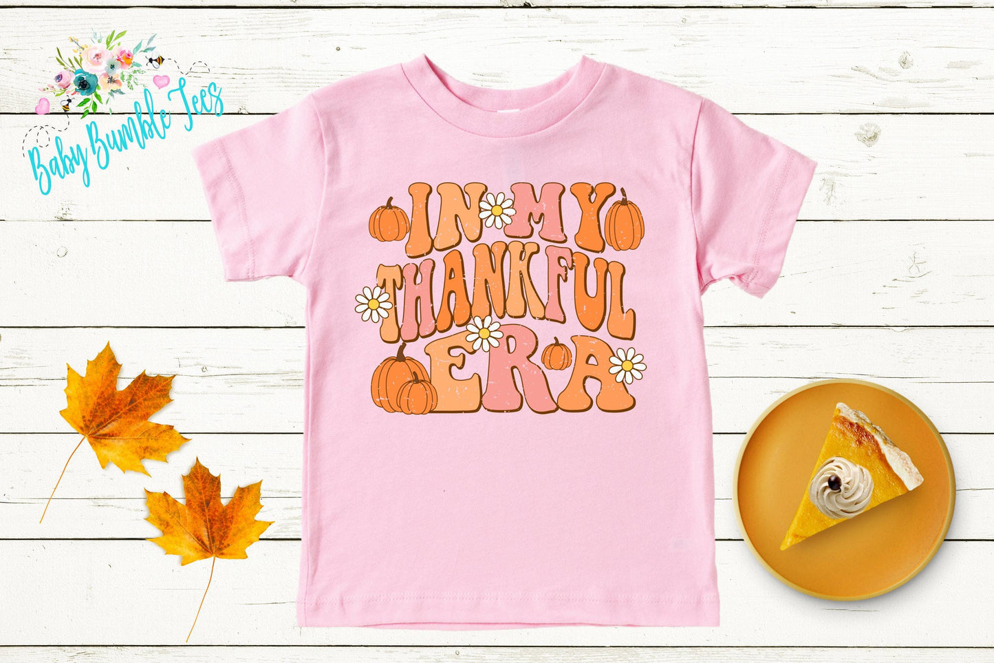In My Thankful Era Kids Shirt, Girls Thanksgiving T-shirt, Toddler Fall Tee, Pumpkin Patch Outfit, Retro Kids Fall Shirt, Funny Groovy Shirt