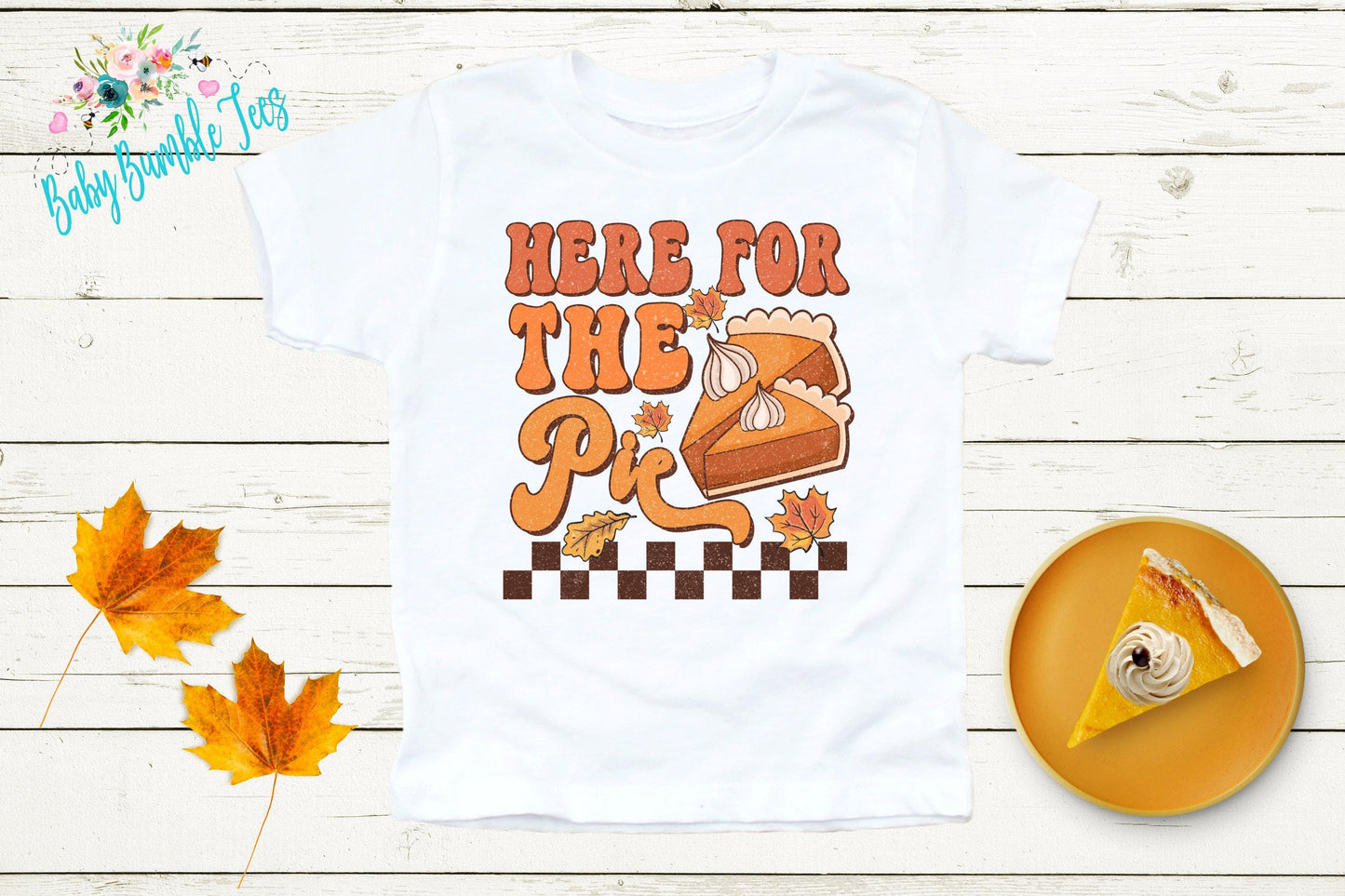 Here For The Pie Shirt, Kids Thanksgiving T-shirt, Toddler Fall Tee, Pumpkin Patch Outfit, Retro Kids Fall Shirt, Retro Groovy Shirt, Funny