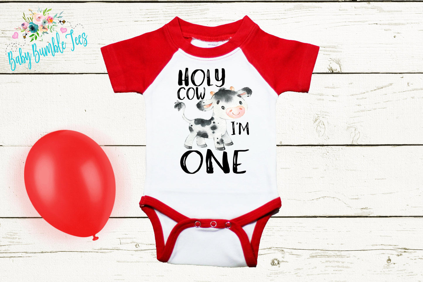Holy Cow I'm One // First Birthday Boy Outfit // Birthday Boy // Birthday Boy Name // Cake Smash // Birthday Shirt // Farm Birthday