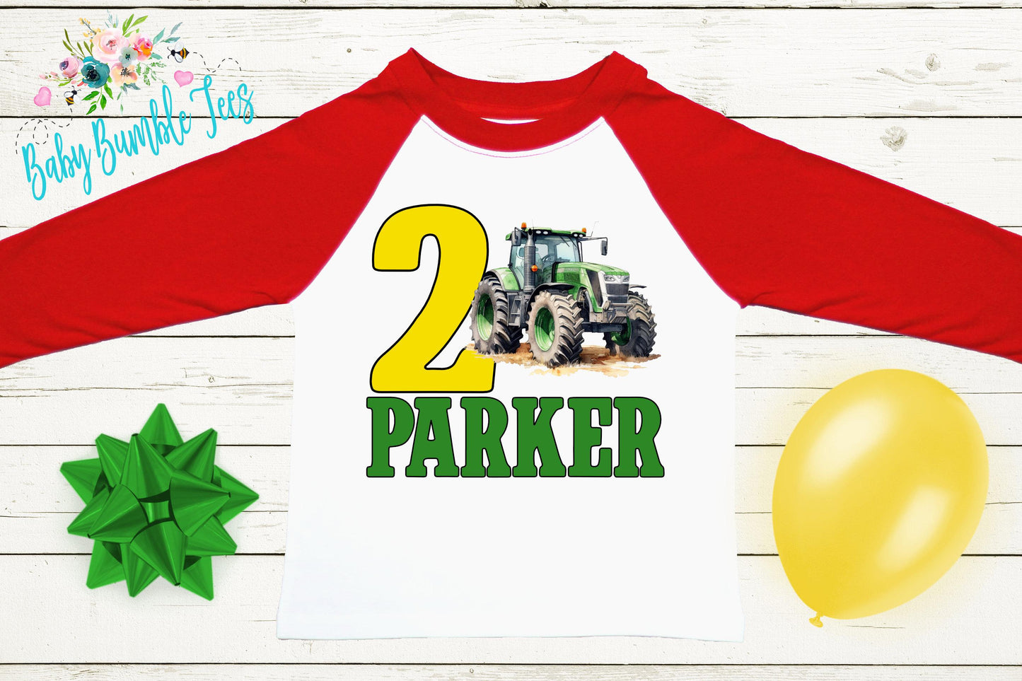 Boys Tractor Birthday Shirt, Kids Farm Birthday Shirt, Custom Name Birthday Tee, Boy Birthday shirt, Birthday Party T-Shirt, Personalized