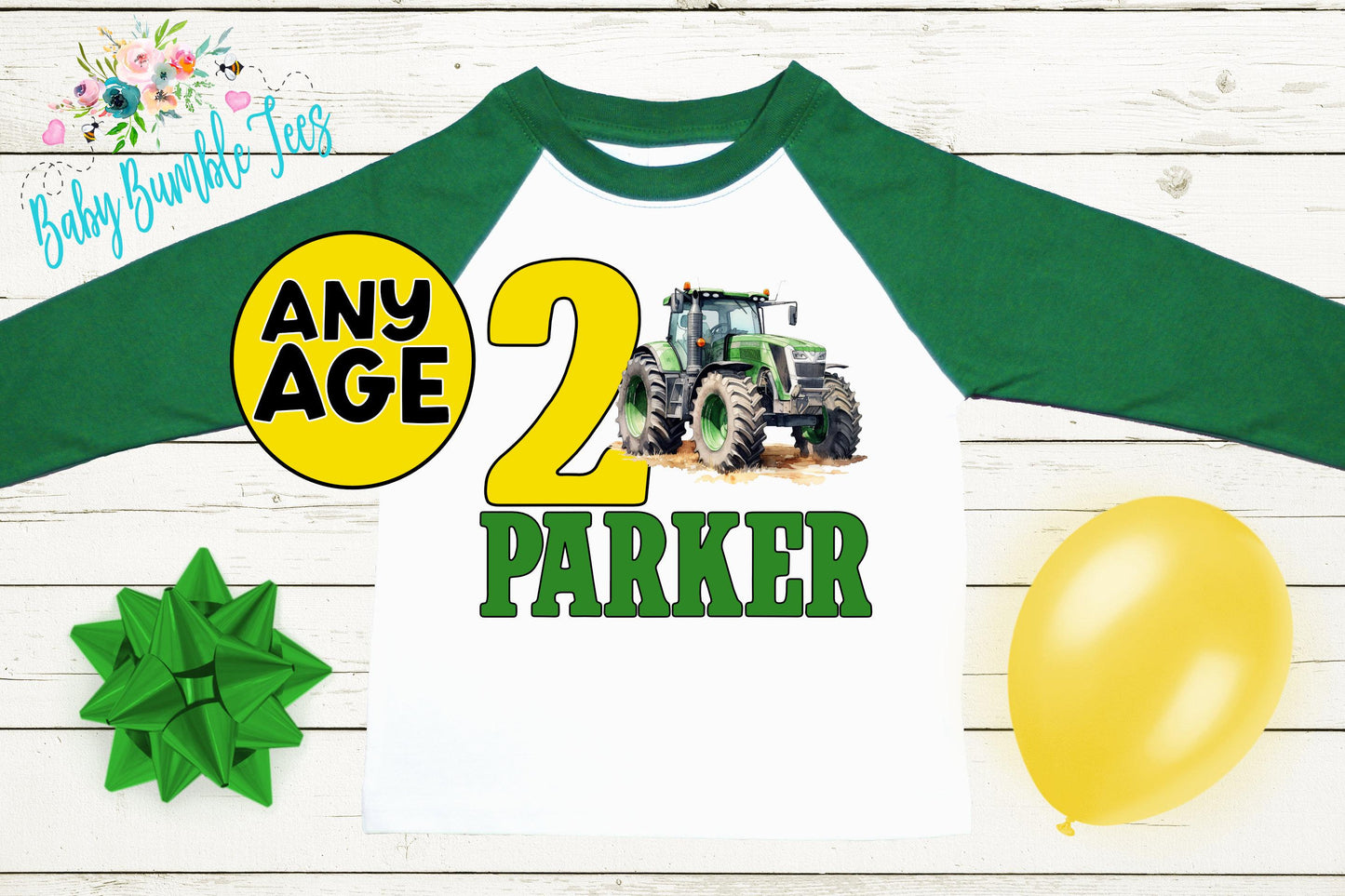 Boys Tractor Birthday Shirt, Kids Farm Birthday Shirt, Custom Name Birthday Tee, Boy Birthday shirt, Birthday Party T-Shirt, Personalized